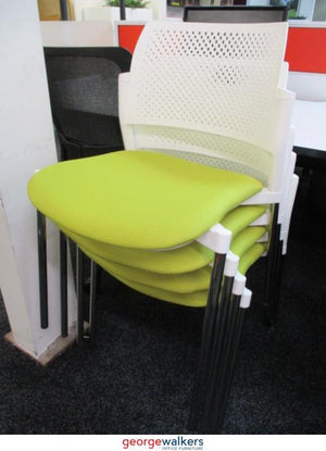 Chair - Meeting Chair - BFG Brand Chrome - Lime/White