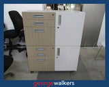PR4976A - White Mobile Cupboard - George Walkers Office Furniture Megastore