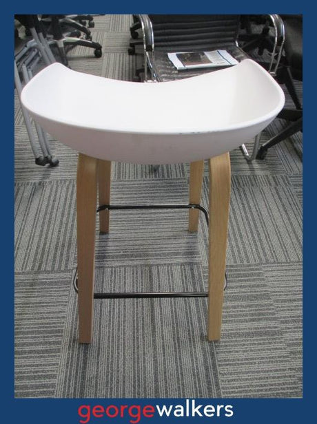 Barstool – Modern design – White – New – PR6985 - George Walkers Office Furniture Megastore