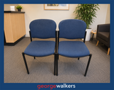 Pair of Stackable Visitor Chairs Blue
