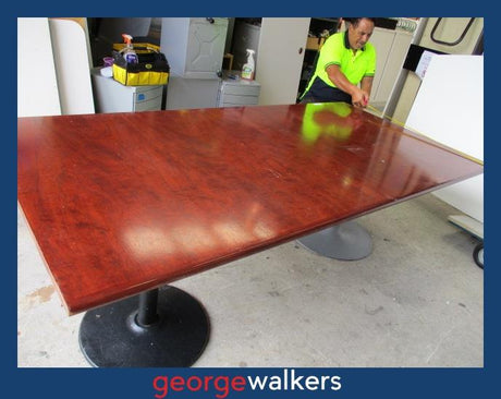 SM10 - Mahogany Boardroom Table - George Walkers Office Furniture Megastore