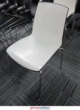 PR5523 - Black/White  Stackable Chair - George Walkers Office Furniture Megastore