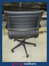 VL38  Ribbed Leather Eames Replica Meeting Chair - George Walkers Office Furniture Megastore