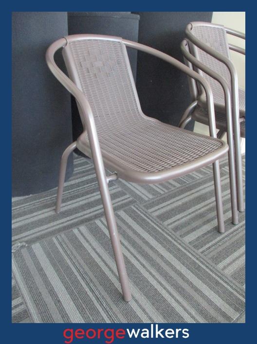 PR6513  Brown  Set of 11 Outdoor Cafe Chairs - George Walkers Office Furniture Megastore