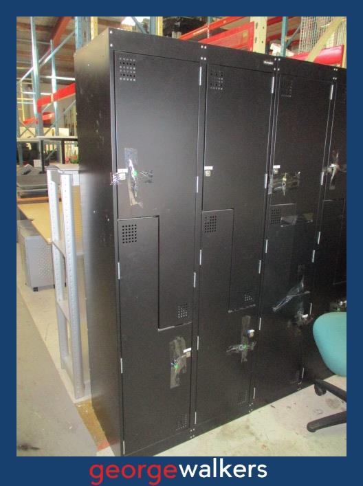 4 Door Metal Locker Europlan Black
