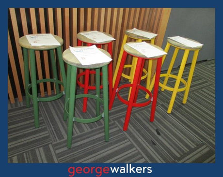 PR6424  Mixed Colour IMO Designer Bar Stools (Set of 6) - George Walkers Office Furniture Megastore