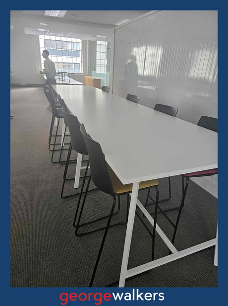 PR5091 - White Bar Leaner - George Walkers Office Furniture Megastore