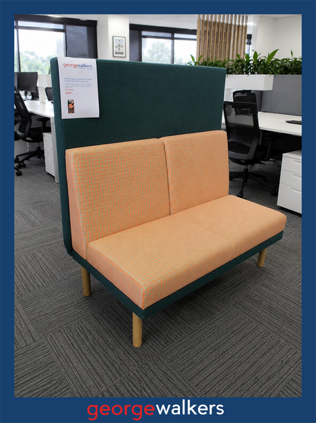 BOOTH SEAT – ACOUSTIC – ZENITH – HIGH BACK - TEAL – PR6858 - George Walkers Office Furniture Megastore