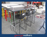 PR6669  Black Woodgrain  Bar Leaner Height Table - George Walkers Office Furniture Megastore