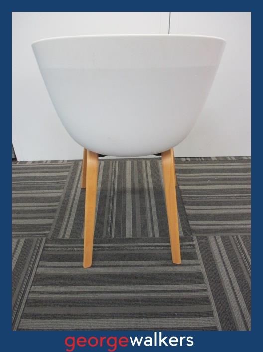 PR5662 - White  Tub Chair - George Walkers Office Furniture Megastore