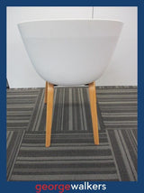 PR5662 - White  Tub Chair - George Walkers Office Furniture Megastore