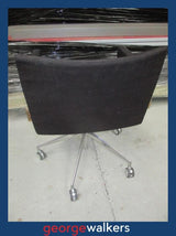 VL40    Upholstered Meeting Chair on Castors - George Walkers Office Furniture Megastore