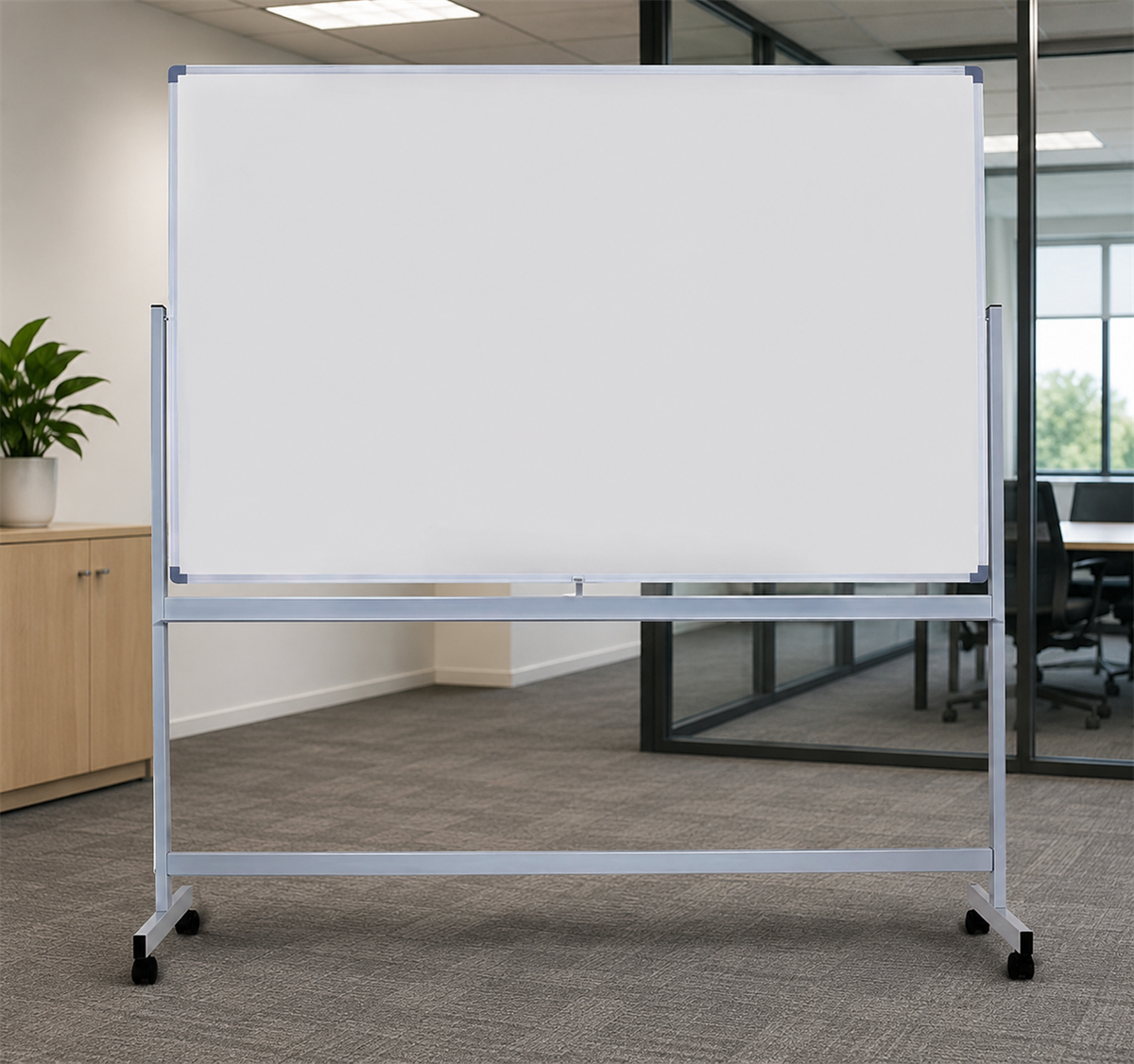Whiteboard on Stand - Double Sided - 1200 x 900mm - N80431