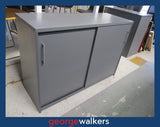 Credenza - Office storage - Grey melteca - Sliding doors - PR6994