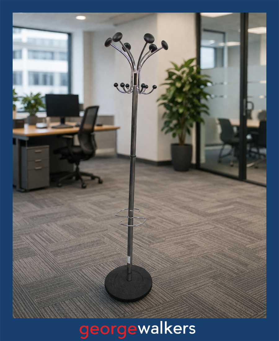 PR5957 Chrome Metal Coat Rack image 1
