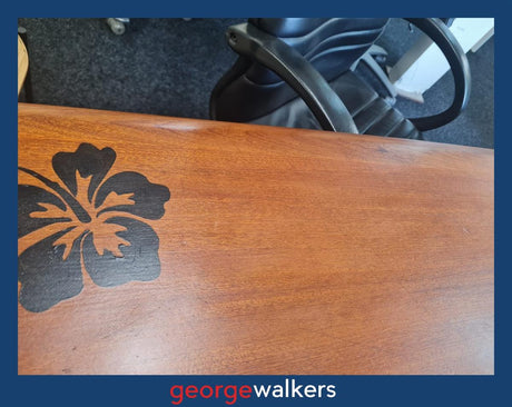 PR6548 Pacific-Inspired Mahogany Executive & Meeting Set - George Walkers Office Furniture Megastore