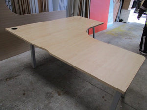 1800mm L-Shaped Desk Office Table Maple