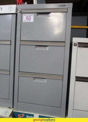 3-Drawers Metal Filing Cabinet Grey