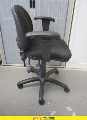 Office Chair with Arms Dual Lever Chair Black