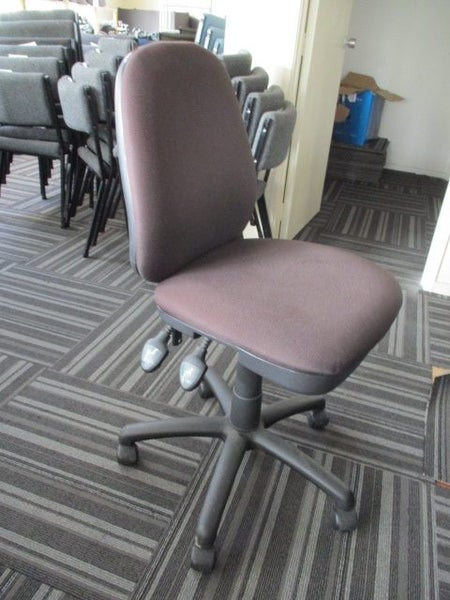 1x Office Chair Mid High Backrest - Black/Brown