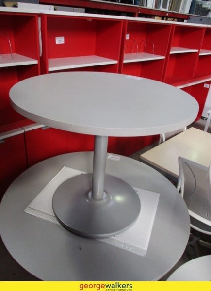 900mm Round Meeting Table Silver Melteca