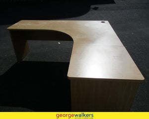 L-Shaped Desk Corner Workstation Table - Tawa - 1800 x 730 mm
