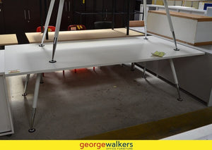 2400 White Boardroom Table - New