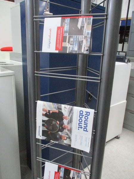 Office Accessories - Display Stand - Brochure-3 Sided - Grey - 440 x 1870 mm