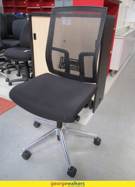 1x Office Chair Mesh Back Black