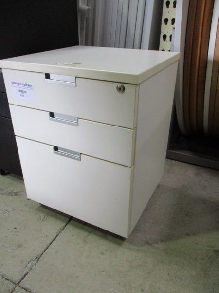 3-Drawers Mobile Cabinet White 480 x 460 x 630 mm