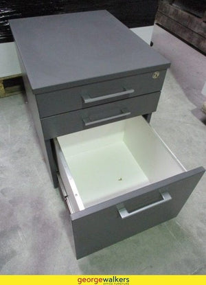 3-Drawer Mobile Cabinet Charcoal