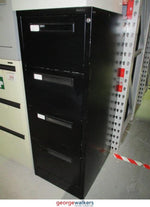 Filing & Storage - Filing Drawer - 4 - Drawer - Europlan - 2 - Black - 500 x 620 x 1310mm