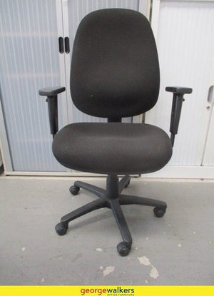 1x Office Chair with Arms Black