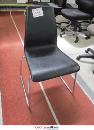 Reception Chair Sled Base Black