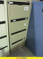 4-Drawer Filing Cabinet Tan - 500 x 620 x 1310 mm