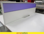 1400mm Desk Partition Purple