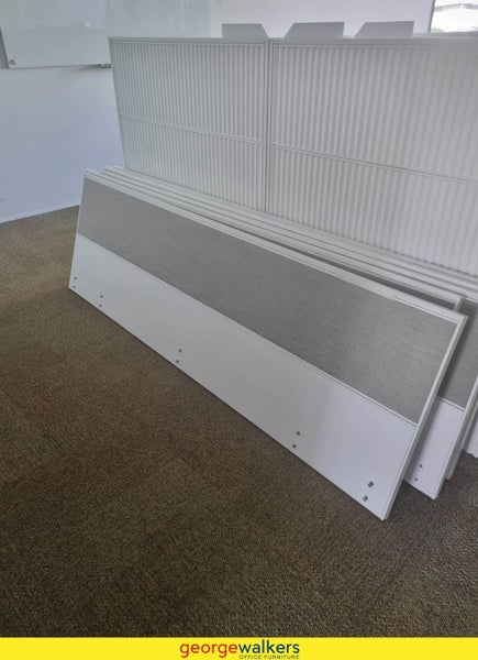 Desk Partition Grey/White 2000mm