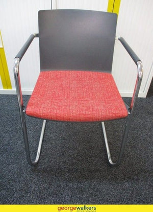 1x Reception Chair Red