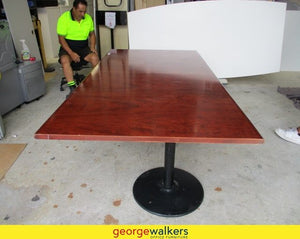 1x Mahogany Look Tabletop Boardroom Table - 1200 x 2400 mm