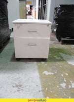 2-Drawers Mobile Cabinet White