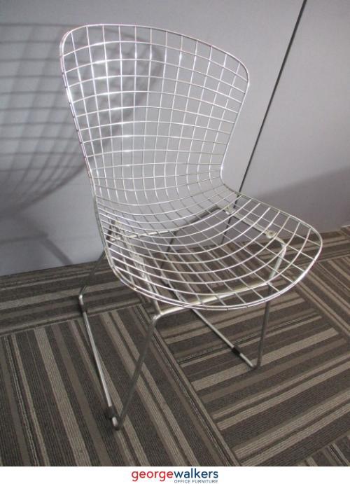 Chair - Dining Chair - Wire Steel Dining Chair - Chrome
