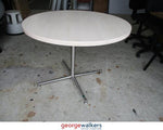 Table - Round Table - Metal Base - Maple - 900 x 720mm