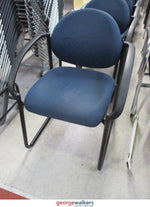 Chair - Reception Chair - Buro Reception Chair with Arms - Blue Patterned