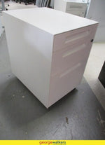 3-Drawer Mobile Drawer Cabinet White