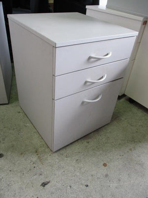 3-Drawer Mobile Cabinet 470mm Grey