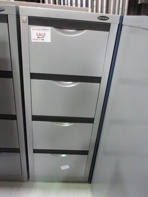 4-Drawers Metal Filing Cabinet Grey - 500 x 620 x 1310 mm