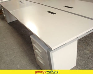 1800mm Straight Desk Silver Silver Strata