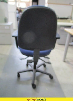 1x Office Chair Triple Lever Blue