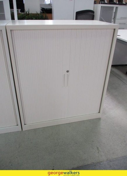 2-Door Metal Tambou Cupboard White