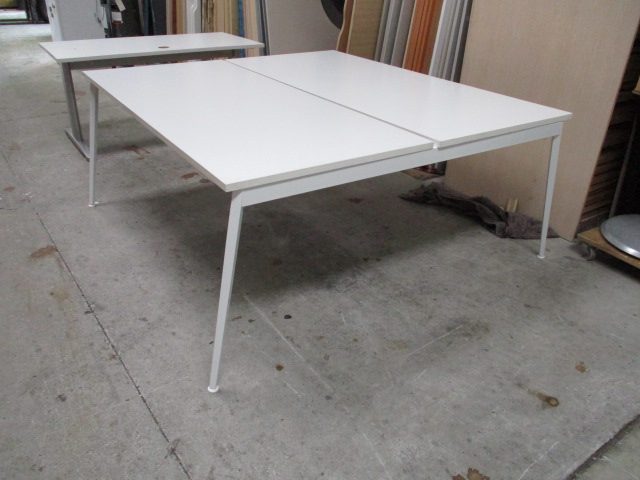 2-Pod Desk Office Table Workstation White